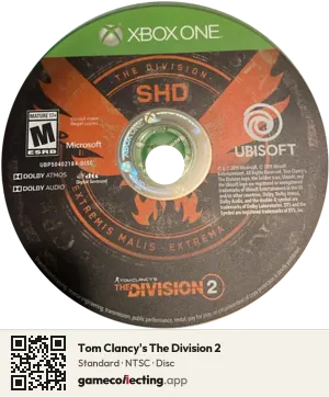 Tom Clancy's The Division 2 Xbox One, NTSC disc