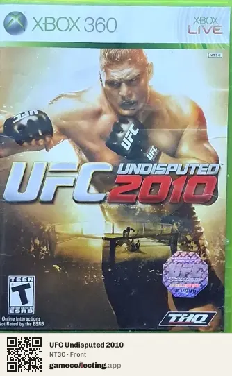 UFC Undisputed 2010 Xbox 360, NTSC box front
