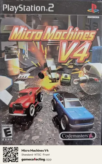 Micro Machines V4 PlayStation 2, NTSC box front