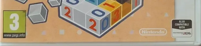 Picross 3D: Round 2, the PEGI square on its front