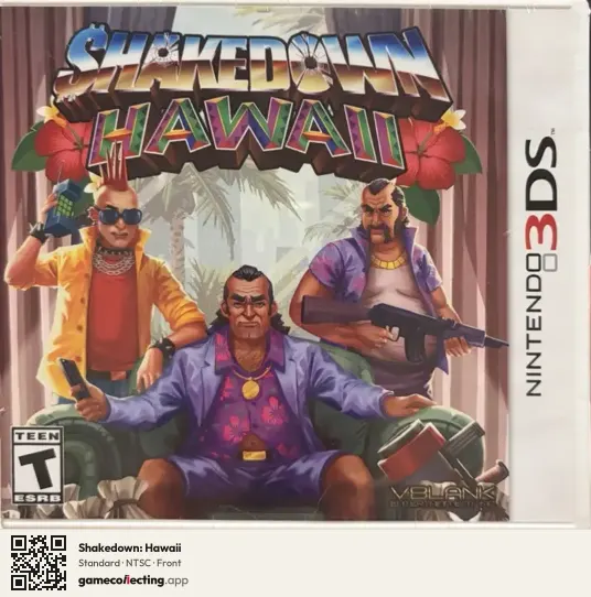 Shakedown: Hawaii Nintendo 3DS, NTSC box front