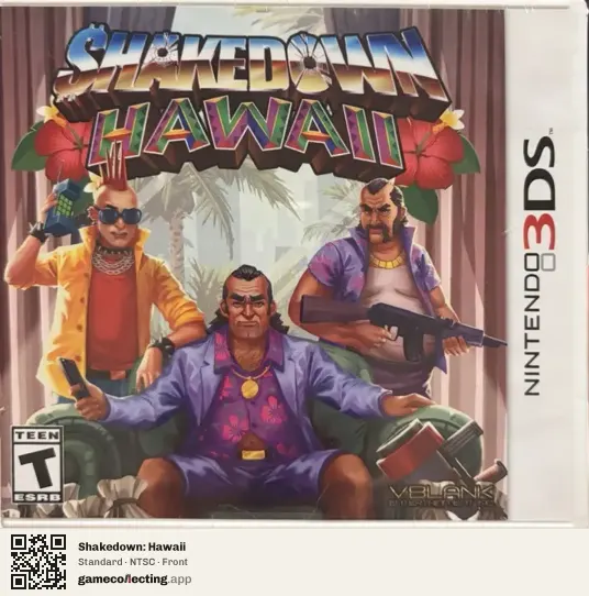 Shakedown: Hawaii Nintendo 3DS, NTSC box front