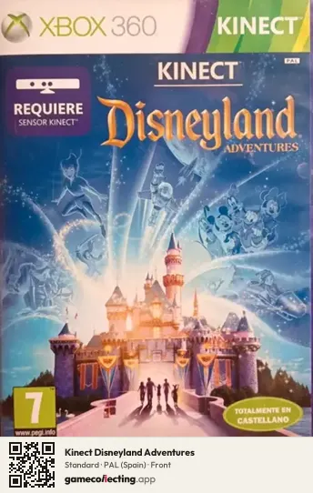 Kinect Disneyland Adventures Xbox 360, Spain box front