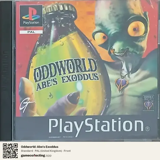 Oddworld: Abe's Exoddus PlayStation, United Kingdom box front