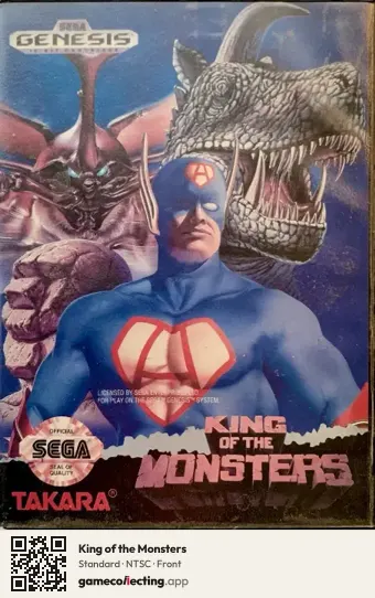 King of the Monsters Sega Mega Drive / Genesis, NTSC box front