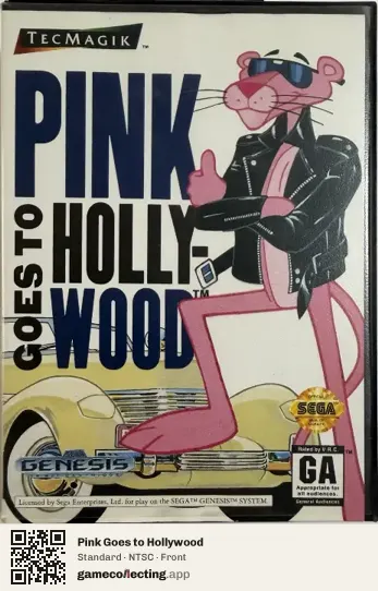 Pink Goes to Hollywood Sega Mega Drive / Genesis, NTSC box front