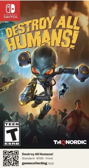 Destroy All Humans! Nintendo Switch, NTSC box front