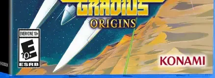 Gradius Origins, the ESRB box on its front