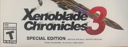Xenoblade Chronicles 3, the ESRB box on its front