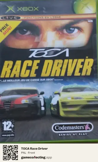 TOCA Race Driver Xbox, PAL box front