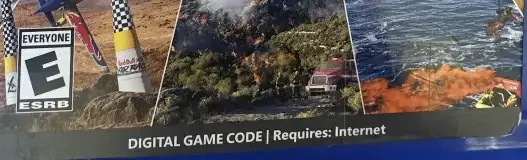 Microsoft Flight Simulator 2024, the ESRB box on its front