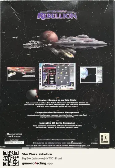 Star Wars: Rebellion Computer, NTSC box front