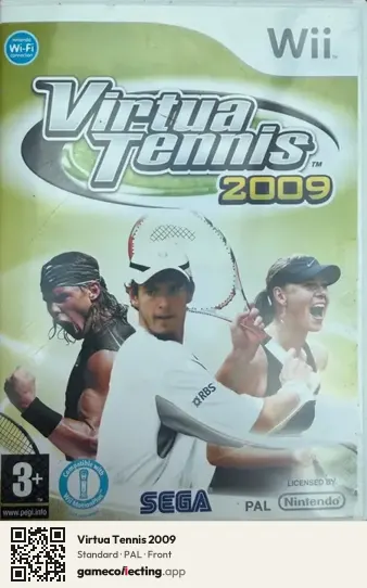 Virtua Tennis 2009 Nintendo Wii, PAL box front
