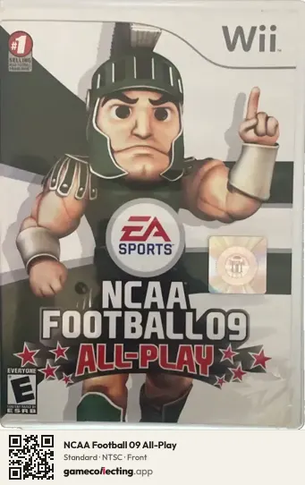 NCAA Football 09 All-Play Nintendo Wii, NTSC box front