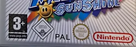 Super Mario Sunshine, the PEGI square on its front