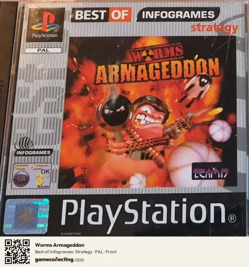 Worms Armageddon PlayStation, PAL box front