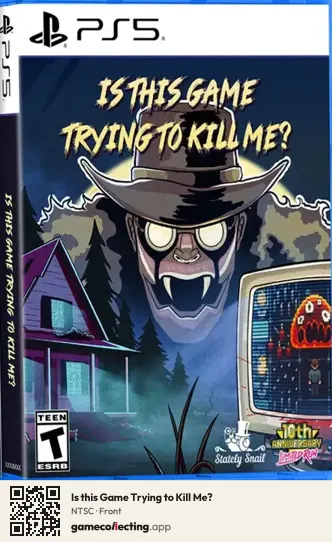 Is this Game Trying to Kill Me? PlayStation 5, NTSC box front