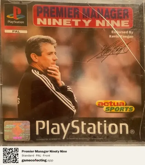 Premier Manager Ninety Nine PlayStation, PAL box front