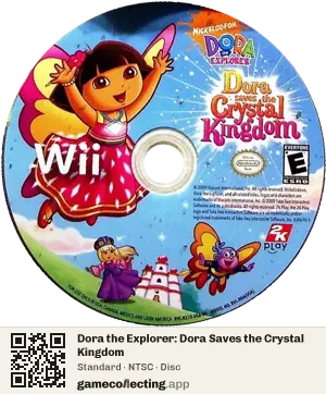 Dora the Explorer: Dora Saves the Crystal Kingdom Nintendo Wii, NTSC disc
