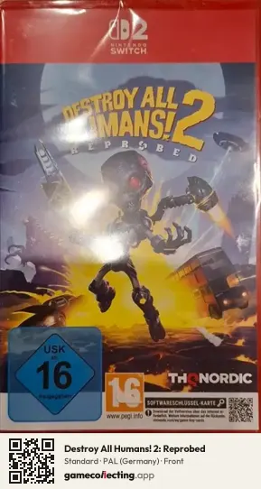 Destroy All Humans! 2: Reprobed Nintendo Switch 2, Germany box front