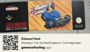 Exhaust Heat Super Nintendo Entertainment System, PAL cartridge label