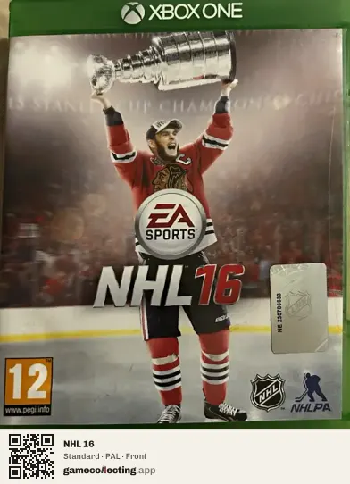 NHL 16 Xbox One, PAL box front