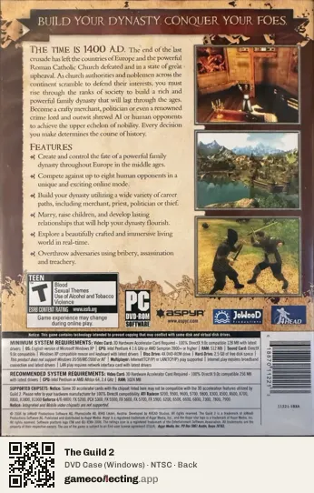 The Guild 2 Computer, NTSC box back