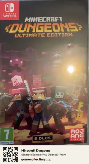 Minecraft Dungeons Nintendo Switch, France box front