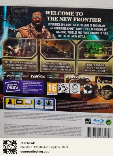 Starhawk PlayStation 3, United Kingdom box back