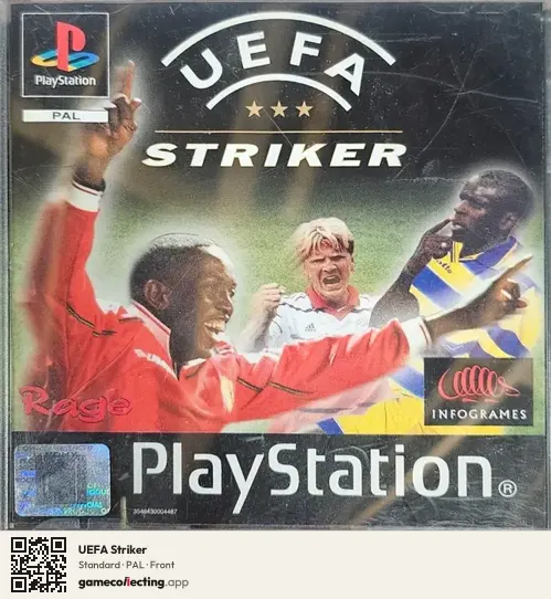 UEFA Striker PlayStation, PAL box front