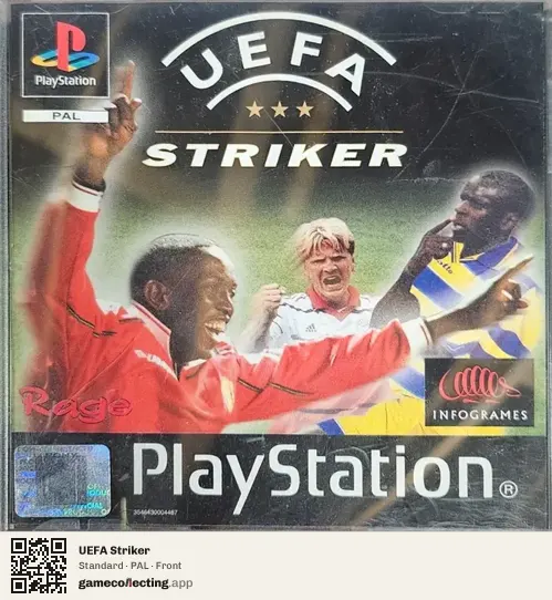 UEFA Striker PlayStation, PAL box front