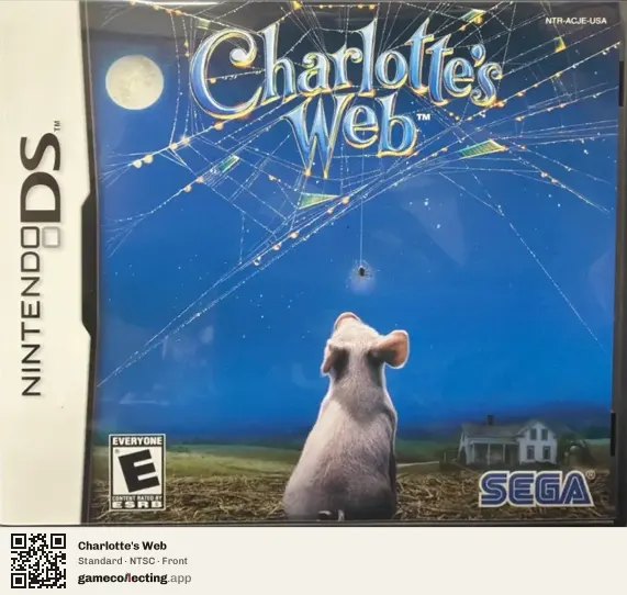 Charlotte's Web Nintendo DS, NTSC box front