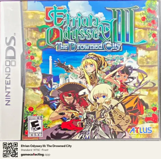 Etrian Odyssey III: The Drowned City Nintendo DS, NTSC box front