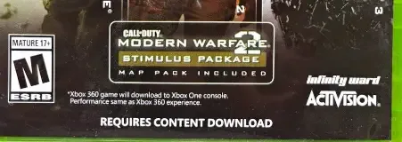 Call of Duty: Modern Warfare Trilogy, the ESRB box on its front