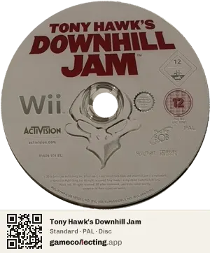 Tony Hawk's Downhill Jam Nintendo Wii, PAL disc