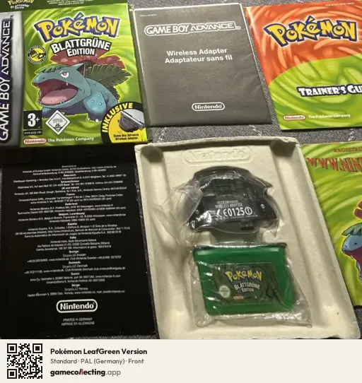 Pokémon LeafGreen Version Game Boy Advance, Germany box front