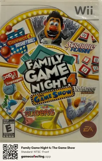 Family Game Night 4: The Game Show Nintendo Wii, NTSC box front