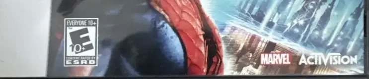 Spider-Man: Edge of Time, the ESRB box on its front