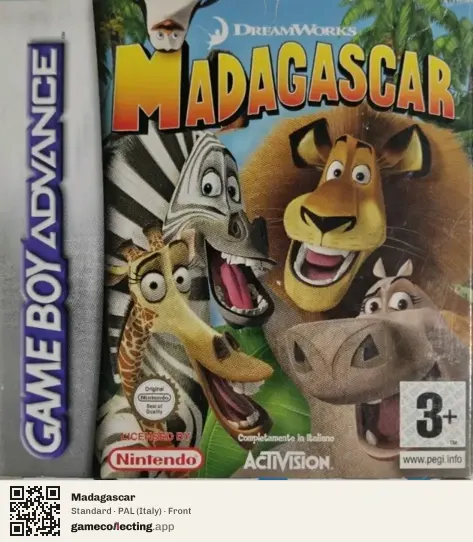 Madagascar Game Boy Advance, Italy box front