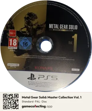 Metal Gear Solid: Master Collection Vol. 1 PlayStation 5, PAL disc