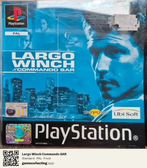 Largo Winch Commando SAR PlayStation, PAL box front
