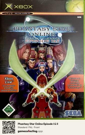 Phantasy Star Online Episode I & II Xbox, PAL box front