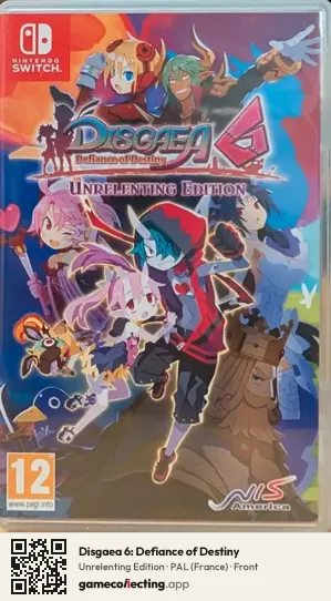 Disgaea 6: Defiance of Destiny Nintendo Switch, France box front