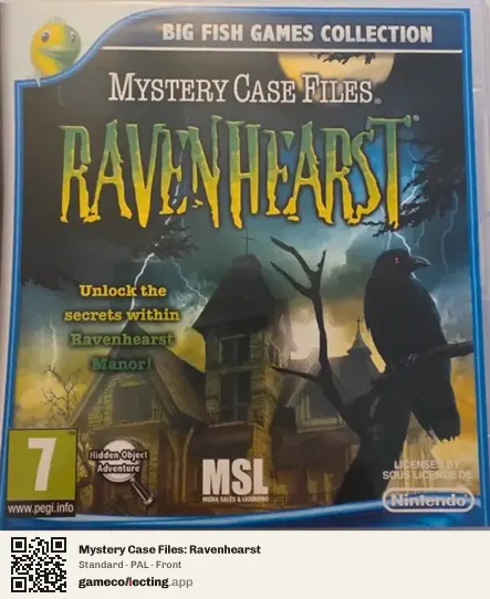 Mystery Case Files: Ravenhearst Nintendo DS, PAL box front