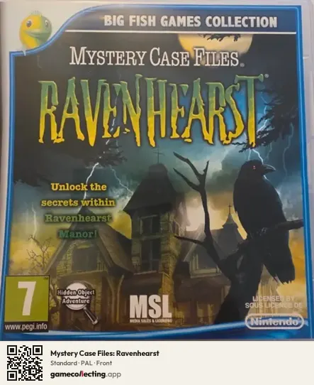 Mystery Case Files: Ravenhearst Nintendo DS, PAL box front