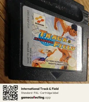 International Track & Field Game Boy Color, PAL cartridge label