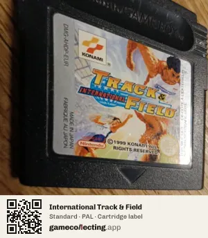 International Track & Field Game Boy Color, PAL cartridge label