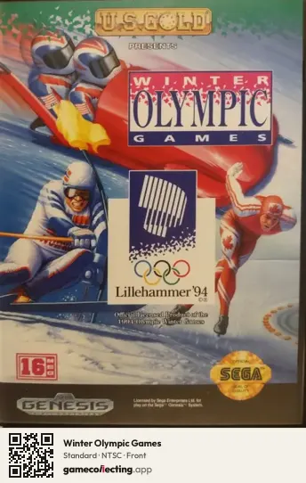 Winter Olympic Games Sega Mega Drive / Genesis, NTSC box front