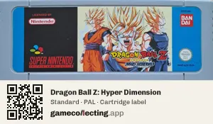 Dragon Ball Z: Hyper Dimension Super Nintendo Entertainment System, PAL cartridge label