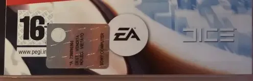Mirror's Edge, the PEGI square on its front
